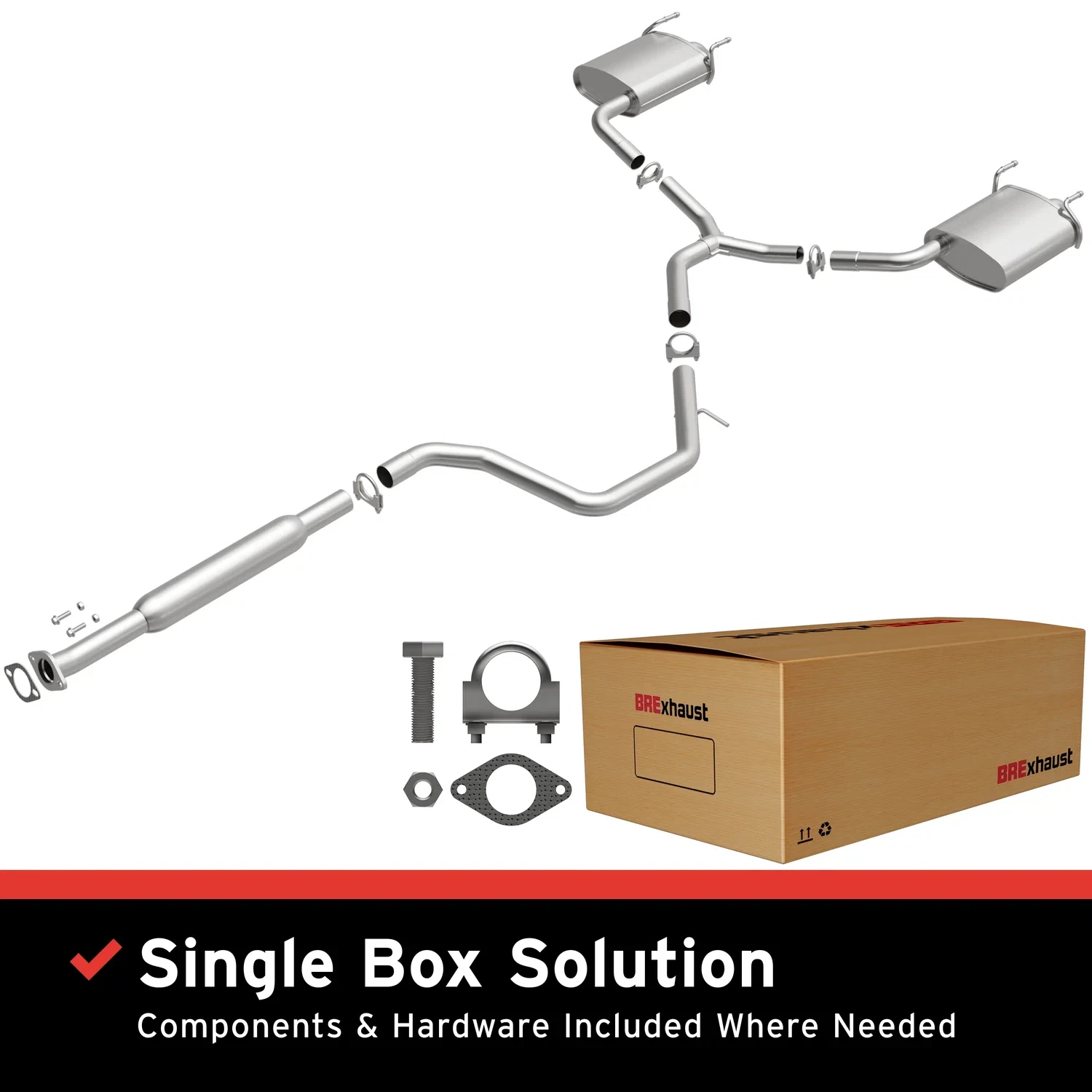 Fits 2010-2011 Buick LaCrosse Direct-Fit Replacement Exhaust System